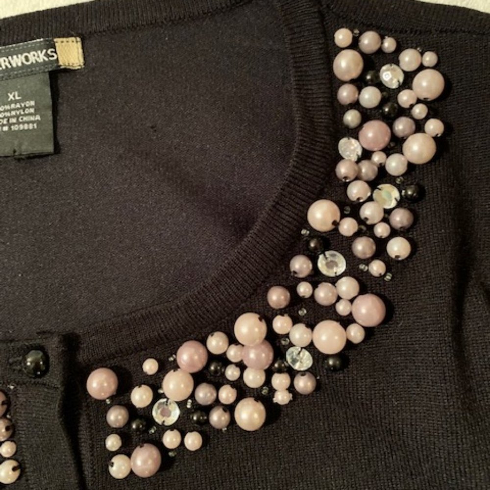 *HP* Sweaterworks black beaded sweater - Picture 5 of 8